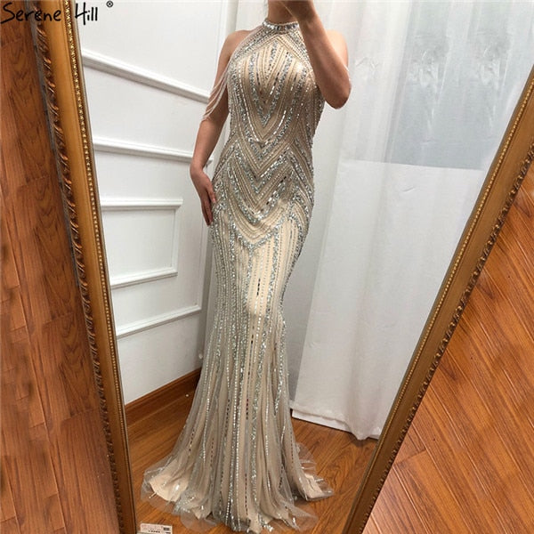 Sexy Evening Dress Luxury Halter Mermaid Evening Dresses LA6615 On Sale - SERENE HILL