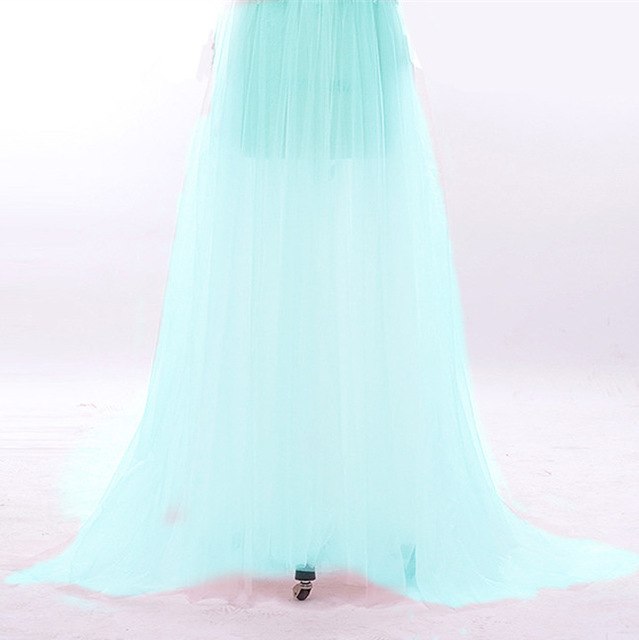 On Sale No Return No Refund Sale Formal dress Long Sleeve See Through Blue Evening Dresses Custom Size Plus Size HA2098 - SERENE HILL