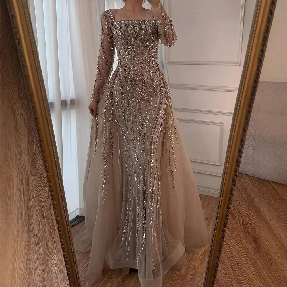 Luxury Long Sleeve Evening Dress - SERENE HILL