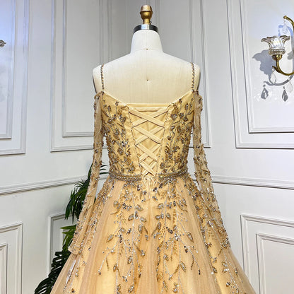 Blue Ball Gown Evening Dresses Arabic  LA70812 - SERENE  HILL