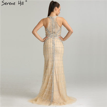 Luxury Pink Mermaid Evening Dresses On Sale No Return No Refund Sale Newest Fashion LA6124 - SERENE HILL