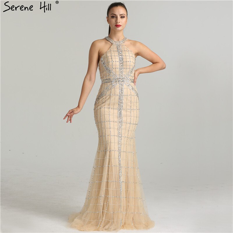 Luxury Pink Mermaid Evening Dresses On Sale No Return No Refund Sale Newest Fashion LA6124 - SERENE HILL