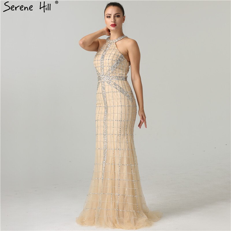 Luxury Pink Mermaid Evening Dresses On Sale No Return No Refund Sale Newest Fashion LA6124 - SERENE HILL