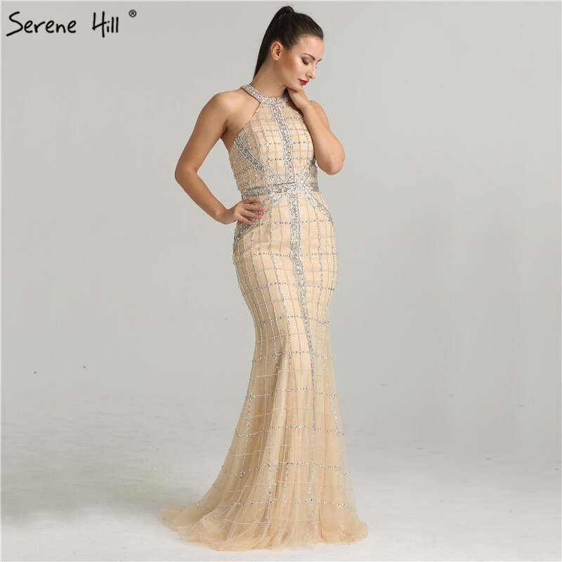 Luxury Pink Mermaid Evening Dresses On Sale No Return No Refund Sale Newest Fashion LA6124 - SERENE HILL