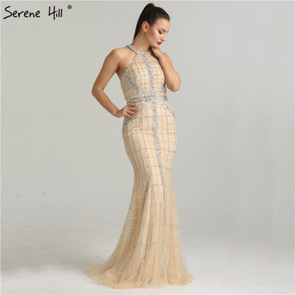 Luxury Pink Mermaid Evening Dresses On Sale No Return No Refund Sale Newest Fashion LA6124 - SERENE HILL