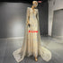 Gold Luxury Cape Sleeve Evening Dresses Gowns 2025 Beaded A-Line High-end For Women Party Serene Hill Couture LA71463A - SERENE HILL
