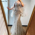 Gold Petal Long Sleeve Mermaid Evening Dresses 2025 Luxury Sparkl Sequins Beaded Sexy Formal Dress Serene Hill LA70410 - SERENE HILL