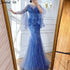 Gold Petal Long Sleeve Mermaid Evening Dresses 2025 Luxury Sparkl Sequins Beaded Sexy Formal Dress Serene Hill LA70410 - SERENE HILL