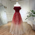 Gradual Change Red A-Line Sexy Evening Dresses 2025 Beading Sequins Boat Neck Formal Dress Design Serene Hill LA70516 - SERENE HILL