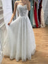 Luxury White Lace Strapless A-Line Bridal Wedding Dress HA2539 SERENE HILL