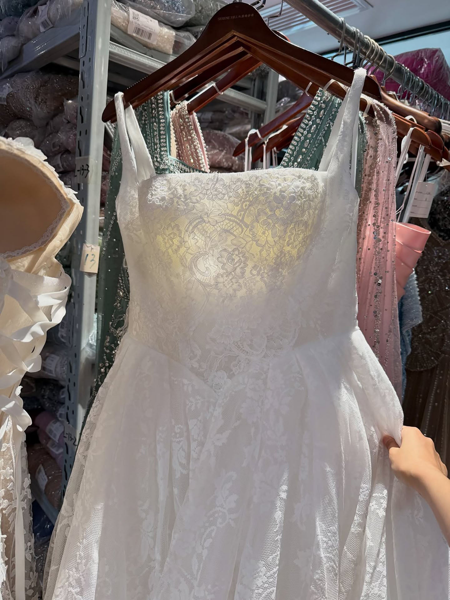 Luxury White Floral Lace A Line Wedding Dress HA2548 SERENE HILL