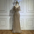 Dubai Feathers Brown Mermaid Evening Dresses  LA71323 - SERENE  HILL