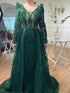 On Sale No Return Serene Hill Muslim Pink Elegant Mermaid Overskirt Luxury Beaded Evening Dresses Gowns 2025 For Woman Party LA71572 - SERENE HILL