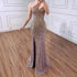 Serene Hill Dubai Luxury Pink Gold Beaded Sexy Evening Dress With Split LA72104A - SERENE HILL