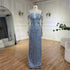 Luxury Lilac Beaded Mermaid Evening Dress with Gloves LA72333 - SERENE  HILL