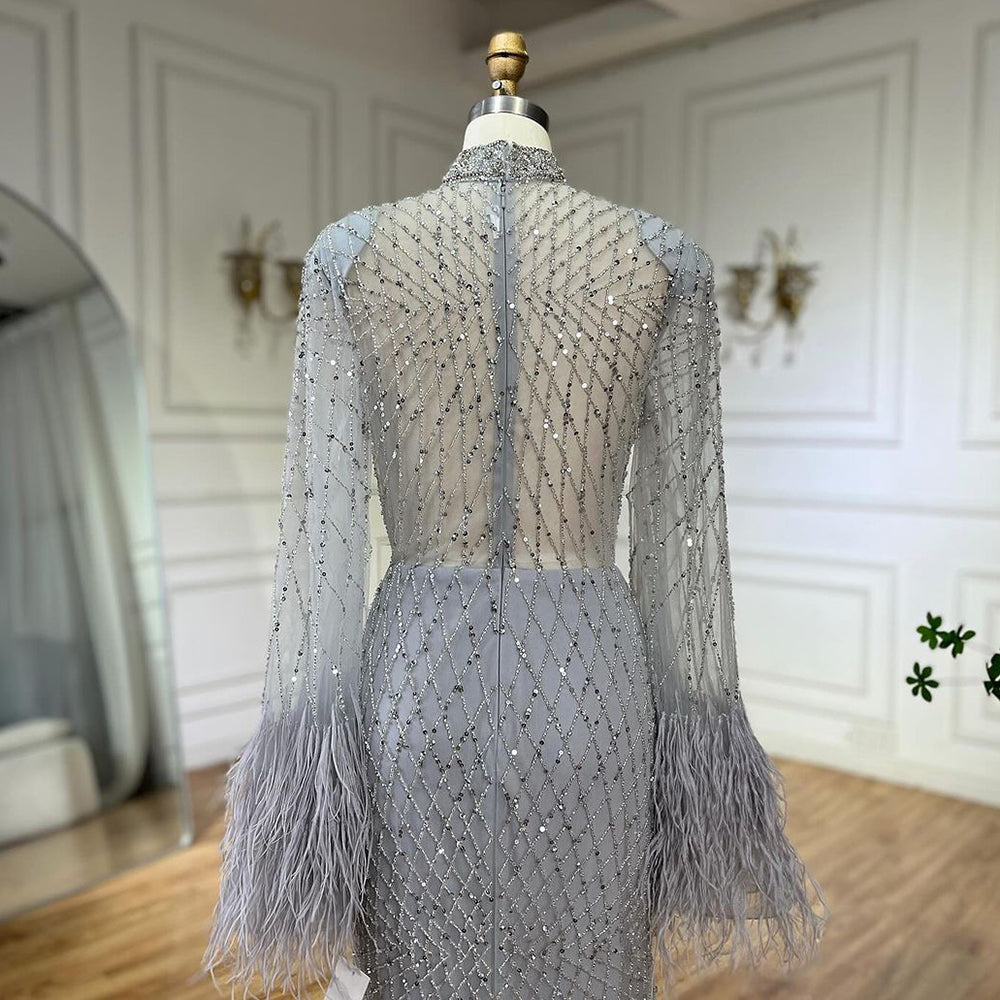 Luxury Nude Illusion Cut Out Mermaid Evening Dress LA72394 - SERENE  HILL