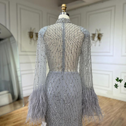 Luxury Nude Illusion Cut Out Mermaid Evening Dress LA72394 - SERENE  HILL