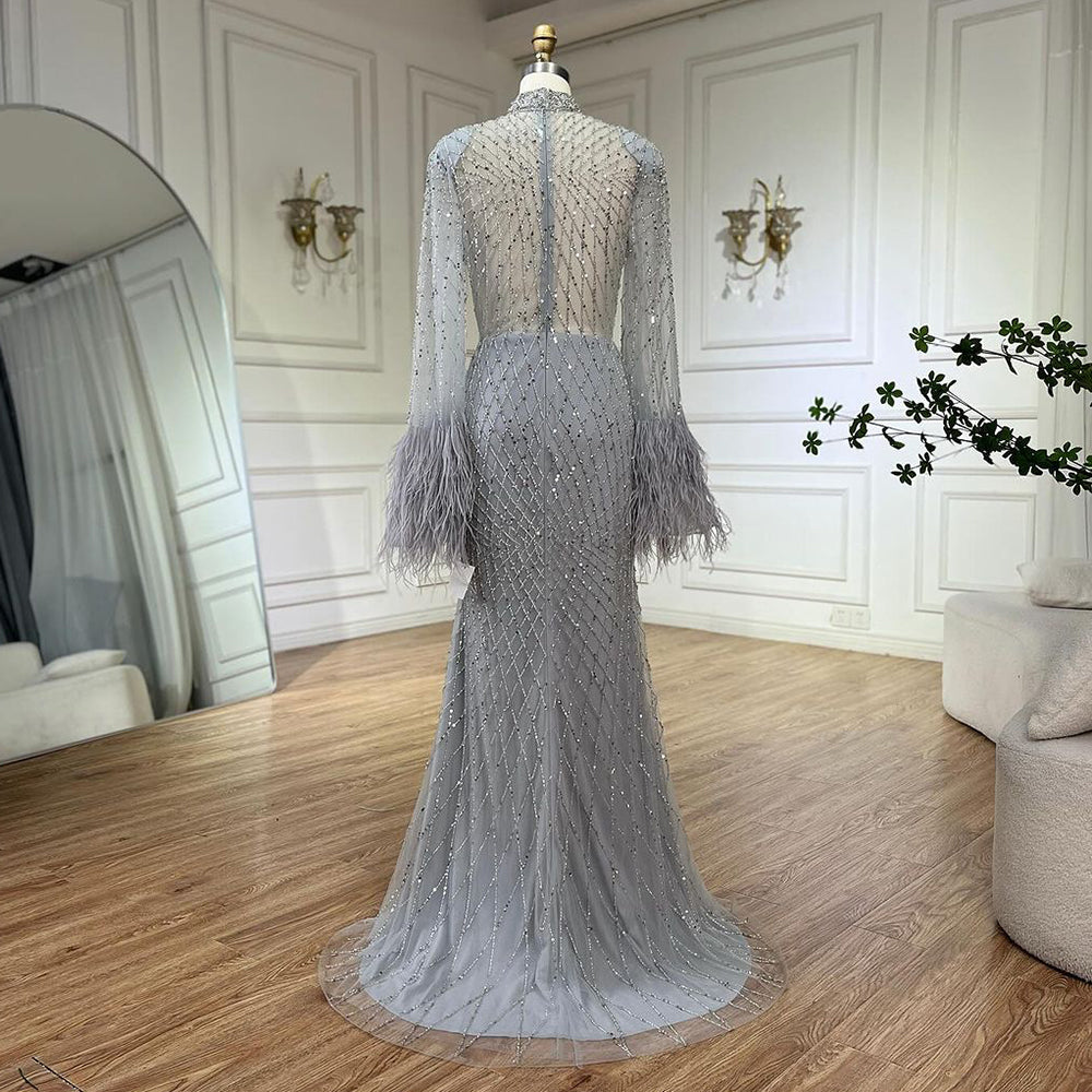 Luxury Nude Illusion Cut Out Mermaid Evening Dress LA72394 - SERENE  HILL