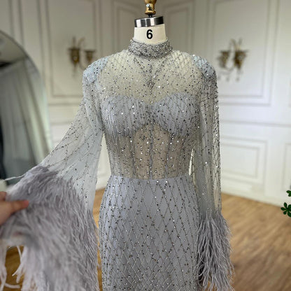 Luxury Nude Illusion Cut Out Mermaid Evening Dress LA72394 - SERENE  HILL