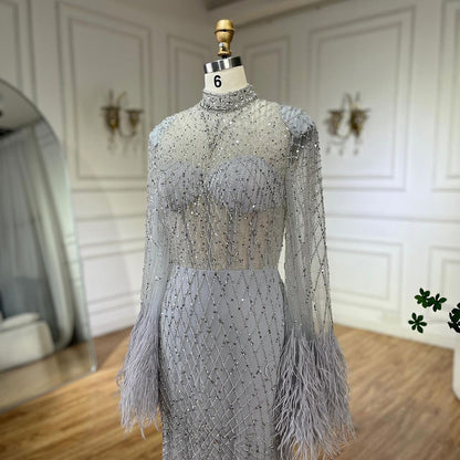 Luxury Nude Illusion Cut Out Mermaid Evening Dress LA72394 - SERENE  HILL