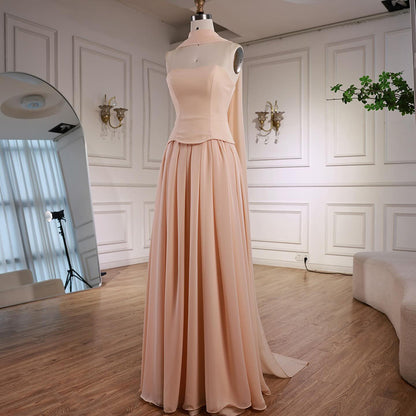 Luxury Turquoise A Line Evening Dress with Cape LA73012 - SERENE HILL