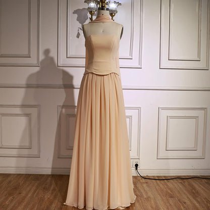 Luxury Turquoise A Line Evening Dress with Cape LA73012 - SERENE HILL