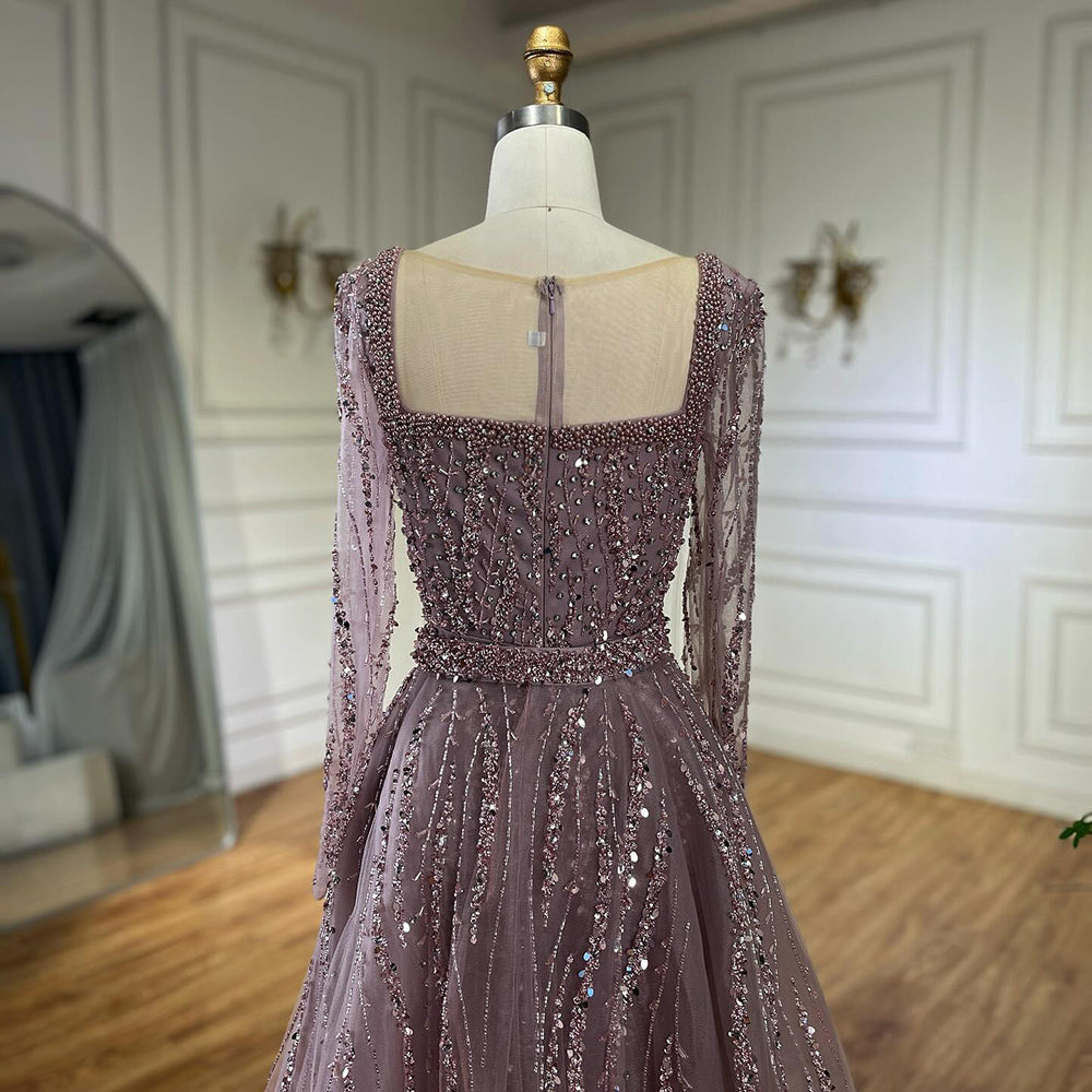 Modest Green Mermaid Evening Dress with Overskirt LA72710 - SERENE  HILL