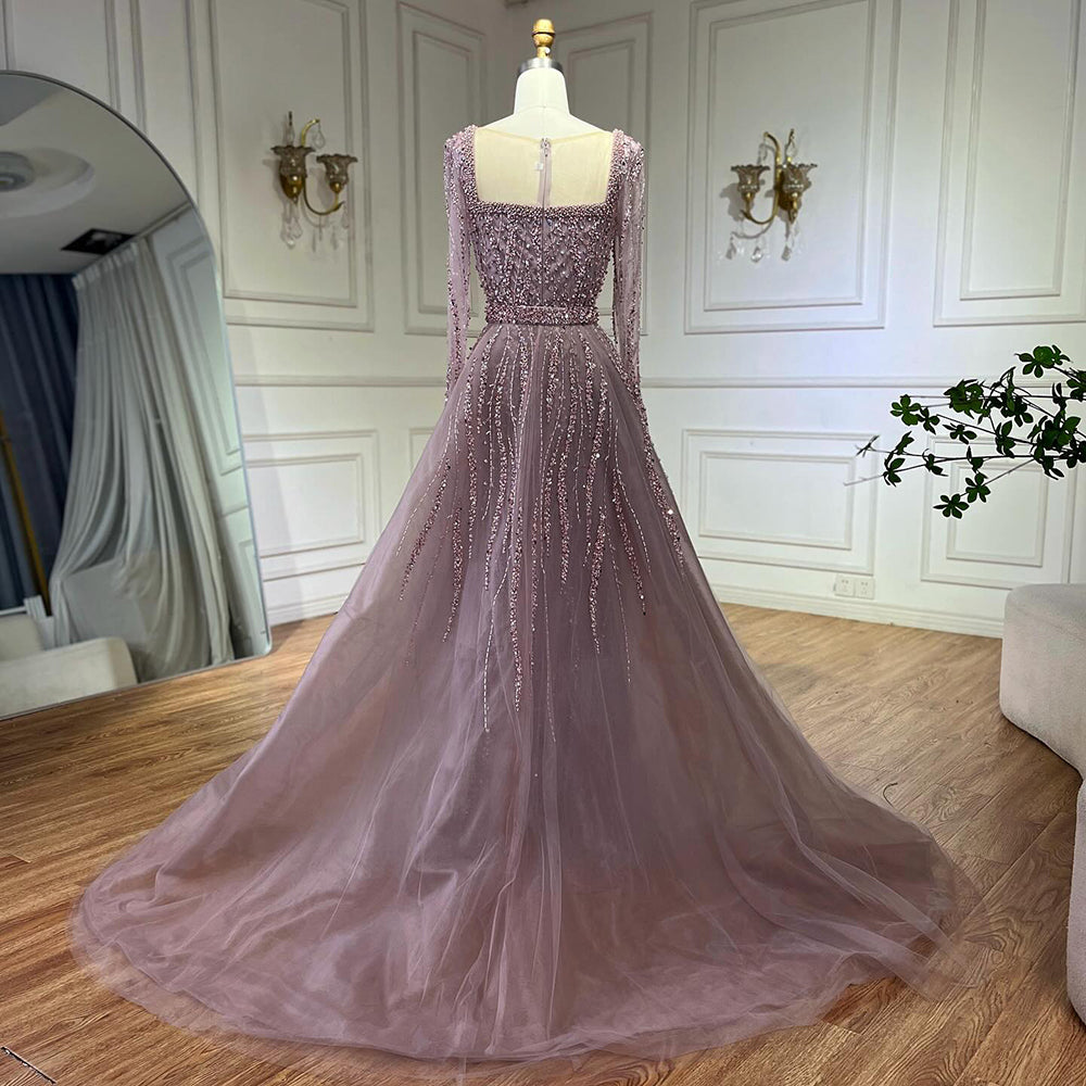 Modest Green Mermaid Evening Dress with Overskirt LA72710 - SERENE  HILL