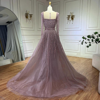 Modest Green Mermaid Evening Dress with Overskirt LA72710 - SERENE  HILL