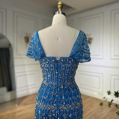 Dubai Mermaid Evening Dress – Luxury Modest Arabic Formal Gown  LA72714
