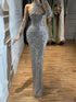 Luxury Dubai Arabic Blue Beaded Evening Dress with Gloves LA72760A SERENE HILL
