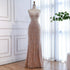 Luxury White Nude Spaghetti Strap Feathers Beaded Mermaid Dress LA72823 - SERENE  HILL