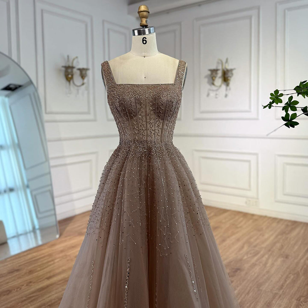 Purple Luxury Square Evening Dresses Arabic Gowns For Party Prom Dress Party LA72857 - SERENE  HILL