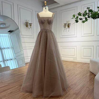 Purple Luxury Square Evening Dresses Arabic Gowns For Party Prom Dress Party LA72857 - SERENE  HILL