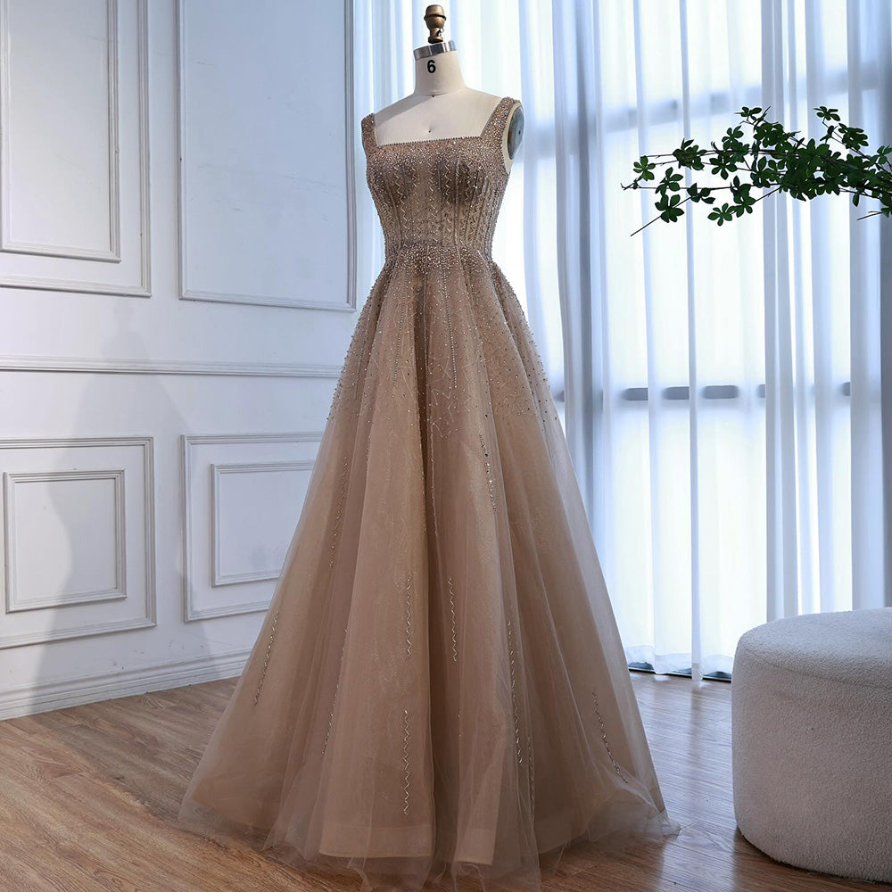 Purple Luxury Square Evening Dresses Arabic Gowns For Party Prom Dress Party LA72857 - SERENE  HILL