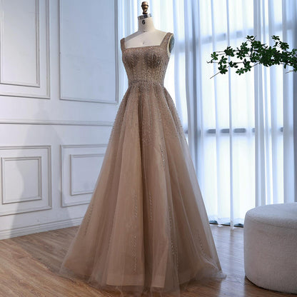 Purple Luxury Square Evening Dresses Arabic Gowns For Party Prom Dress Party LA72857 - SERENE  HILL