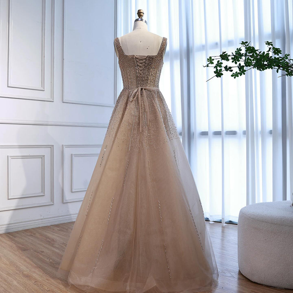 Purple Luxury Square Evening Dresses Arabic Gowns For Party Prom Dress Party LA72857 - SERENE  HILL