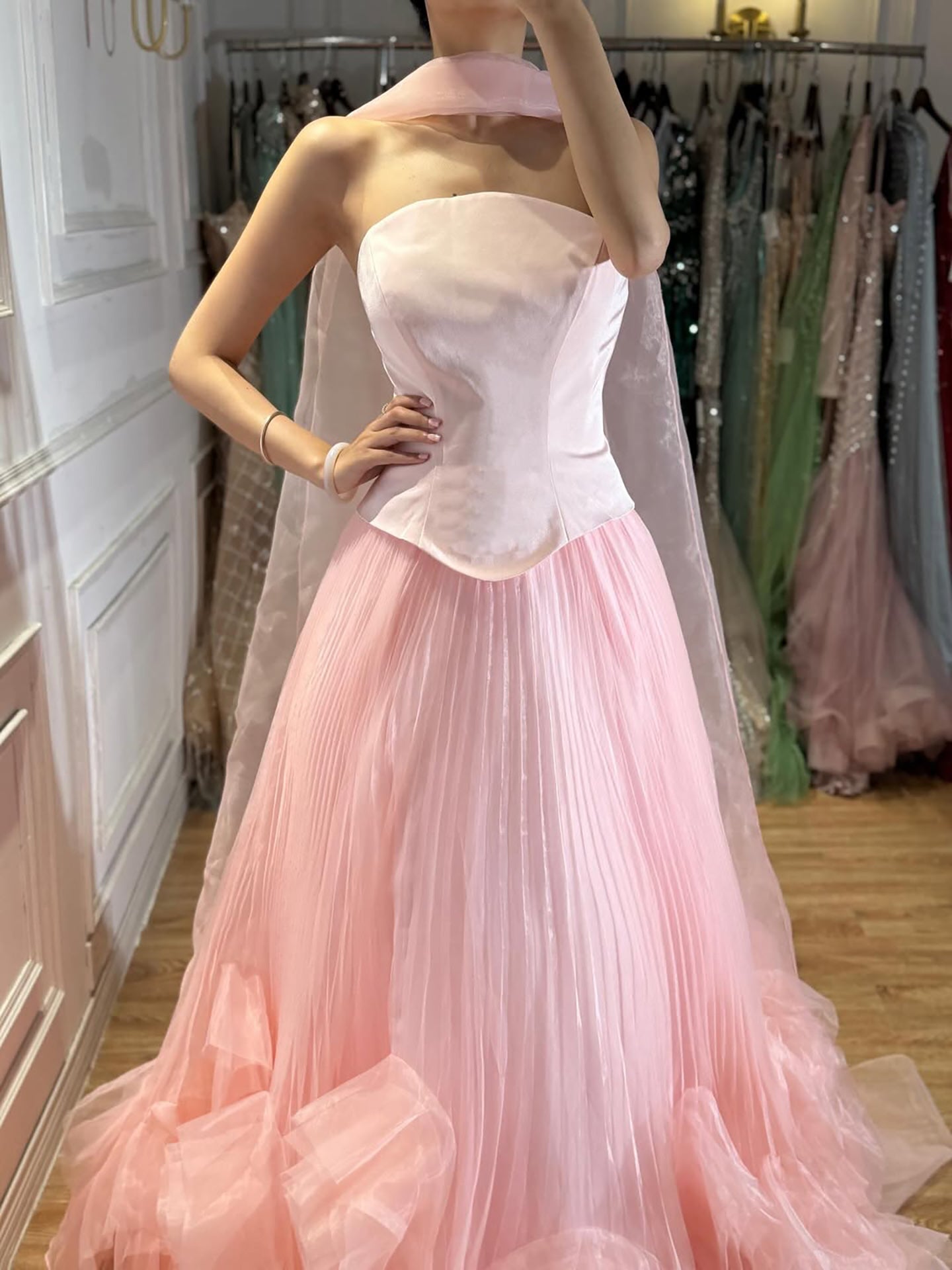 Elegant Sage Green 3D Flowers A Line Evening Dresses Gowns LA72913 SERENE HILL