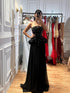 Luxury Black Strapless Beaded Peplum A-Line Evening Dress LA72915B SERENE HILL