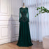 Luxury Modest Designer  Blue Beaded Evening Dress with Long Sleeves LA72962 - SERENE  HILL