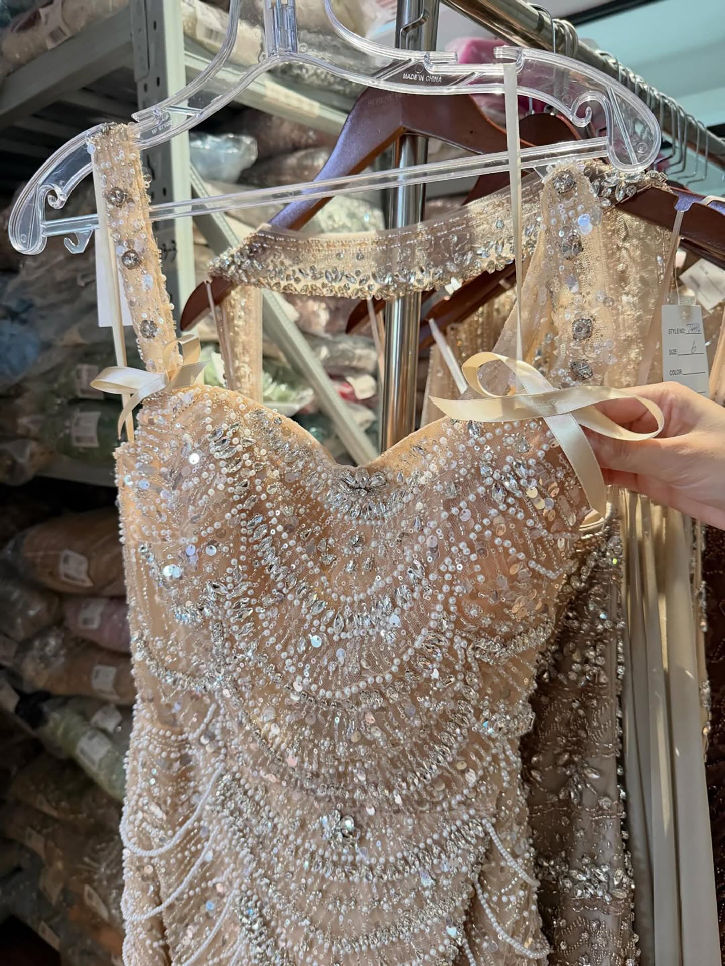 Luxury Nude Stone Strap Mini Cocktail Dress LA72983B