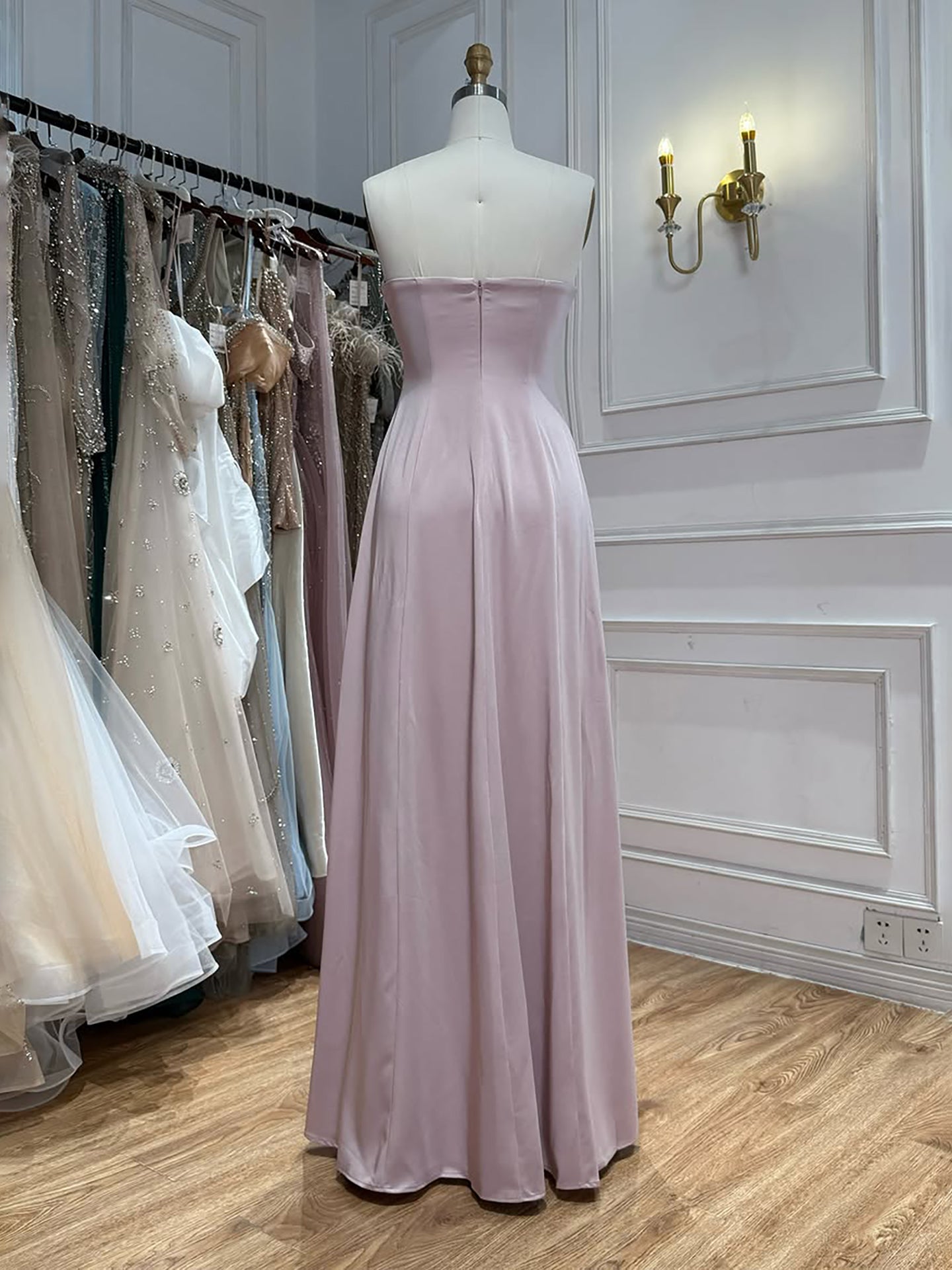 Elegant High Neck Evening Dress with Crystals and Long Cape LA73068 SERENE HILL