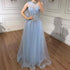 Luxury Nude  A Line One Shoulder Beaded Evening Dress LA73154 - SERENE  HILL