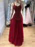 Luxury Nude Spaghetti Strap Beaded A-Line Evening Dress LA73189C - SERENE  HILL