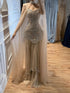 Luxury Gold Beaded Mermaid Evening Dress with Cape LA73189E SERENE HILL