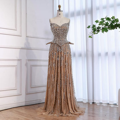 Luxury Kosovo Crystal A-Line Two Piece Evening Dress LA73209 - SERENE  HILL