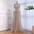 Luxury Sliver Hijab Modest Muslim Beaded Evening Dress LA73215 - SERENE  HILL