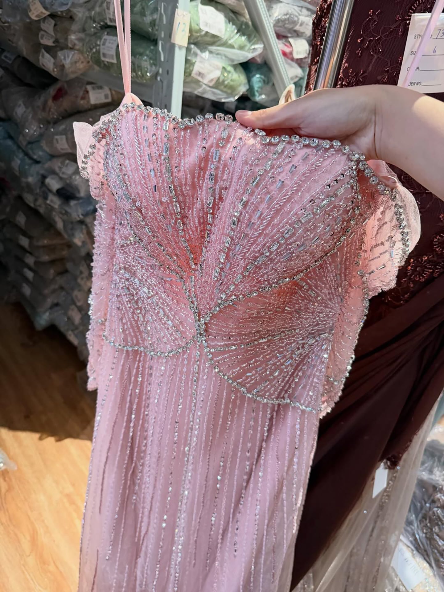 Luxury Beige Arabic A-Line Evening Dress 2026 For Wedding Party LA73333