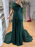 Luxury Pink Chiffon Beaded A-Line Evening Dress with Sheer Cape LA73347 SERENE HILL