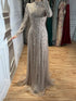 Luxury Modest  Pink Beaded Long Sleeve High Neck A Line Evening Dress LA73363 SERENE HILL